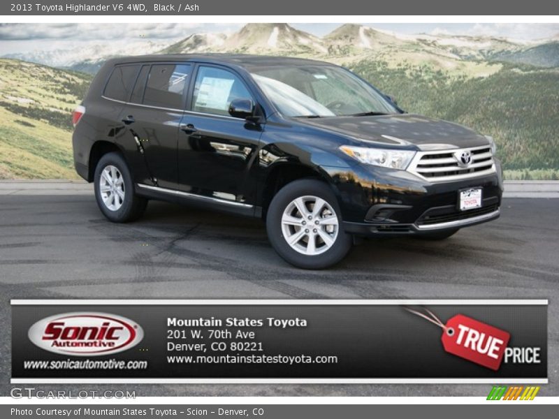 Black / Ash 2013 Toyota Highlander V6 4WD