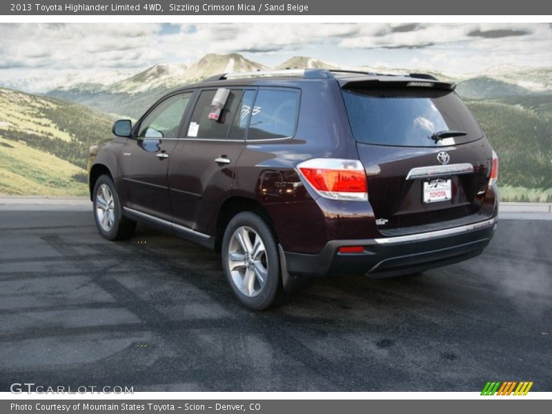 Sizzling Crimson Mica / Sand Beige 2013 Toyota Highlander Limited 4WD