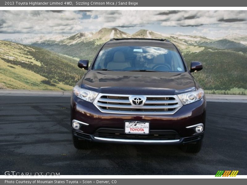 Sizzling Crimson Mica / Sand Beige 2013 Toyota Highlander Limited 4WD