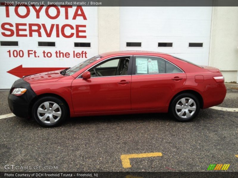 Barcelona Red Metallic / Bisque 2008 Toyota Camry LE