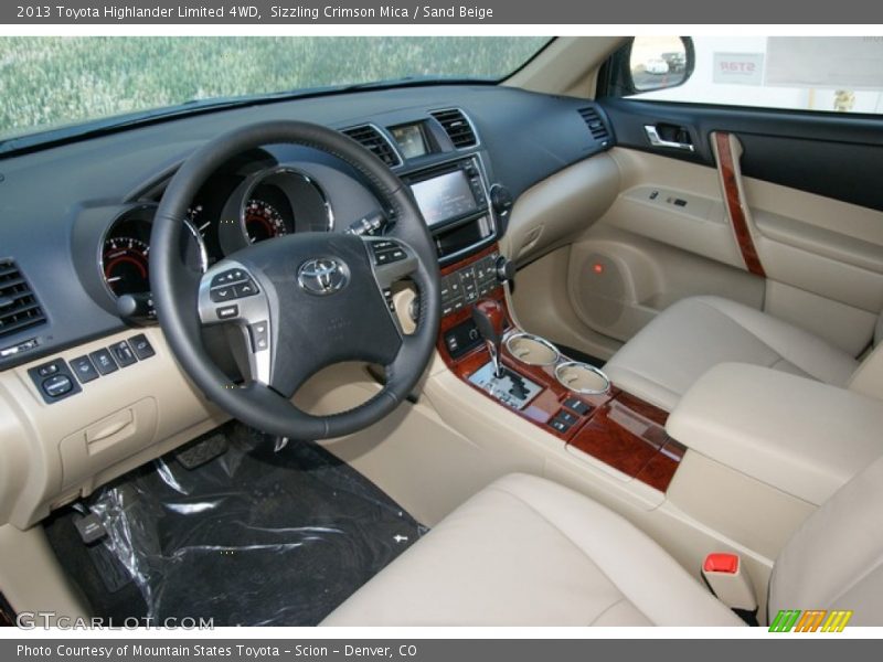Sizzling Crimson Mica / Sand Beige 2013 Toyota Highlander Limited 4WD