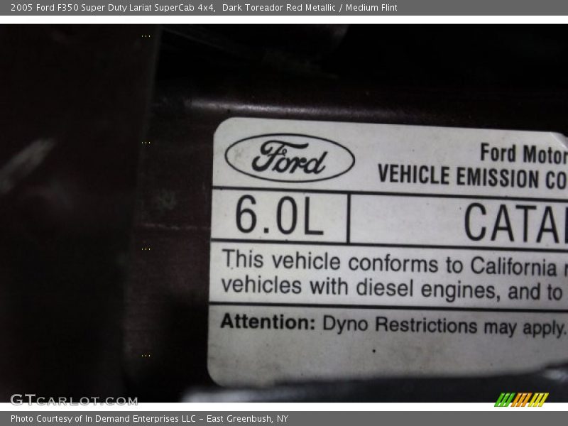 Dark Toreador Red Metallic / Medium Flint 2005 Ford F350 Super Duty Lariat SuperCab 4x4