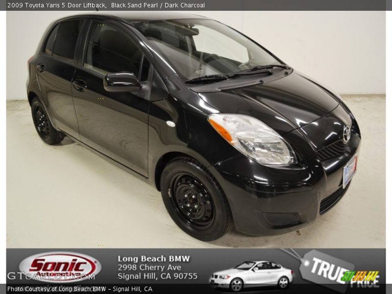 Black Sand Pearl / Dark Charcoal 2009 Toyota Yaris 5 Door Liftback