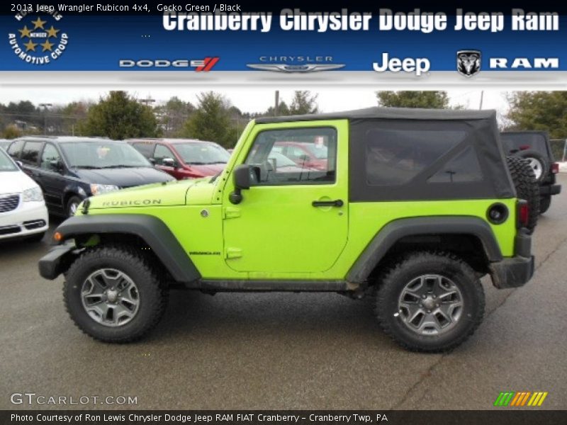 Gecko Green / Black 2013 Jeep Wrangler Rubicon 4x4