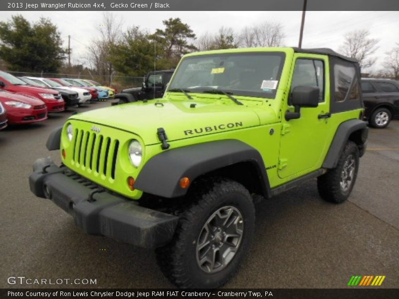 Gecko Green / Black 2013 Jeep Wrangler Rubicon 4x4