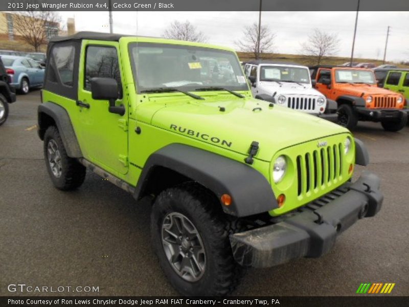 Gecko Green / Black 2013 Jeep Wrangler Rubicon 4x4