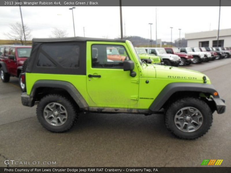 Gecko Green / Black 2013 Jeep Wrangler Rubicon 4x4