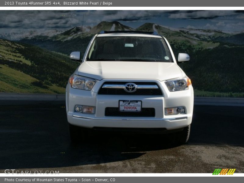 Blizzard White Pearl / Beige 2013 Toyota 4Runner SR5 4x4