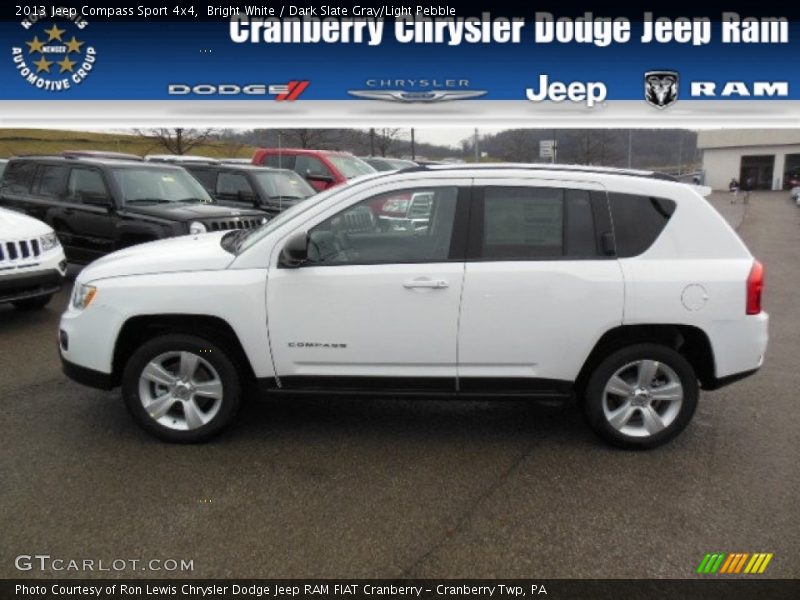 Bright White / Dark Slate Gray/Light Pebble 2013 Jeep Compass Sport 4x4