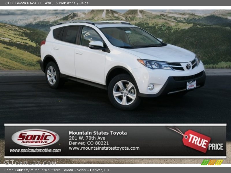 Super White / Beige 2013 Toyota RAV4 XLE AWD
