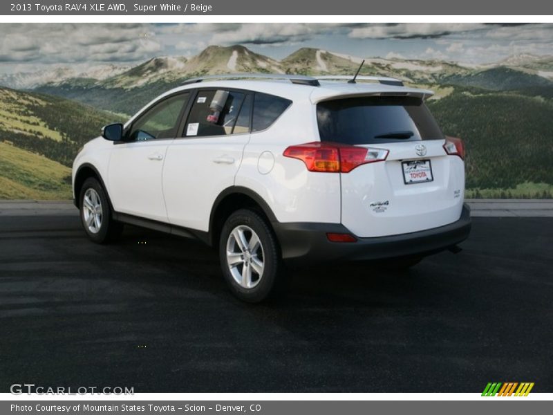 Super White / Beige 2013 Toyota RAV4 XLE AWD
