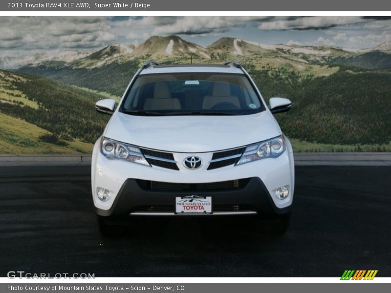 Super White / Beige 2013 Toyota RAV4 XLE AWD