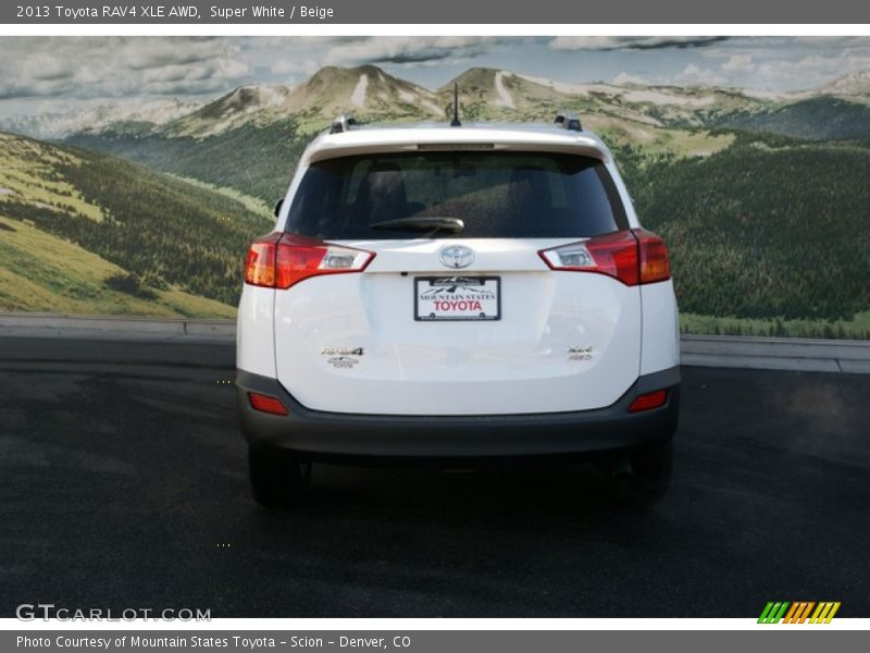 Super White / Beige 2013 Toyota RAV4 XLE AWD