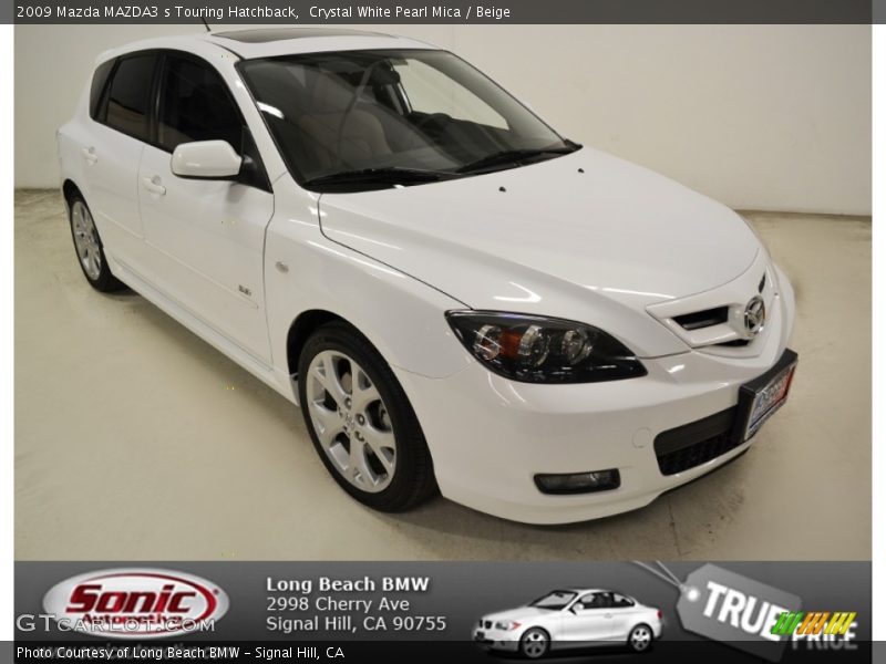 Crystal White Pearl Mica / Beige 2009 Mazda MAZDA3 s Touring Hatchback