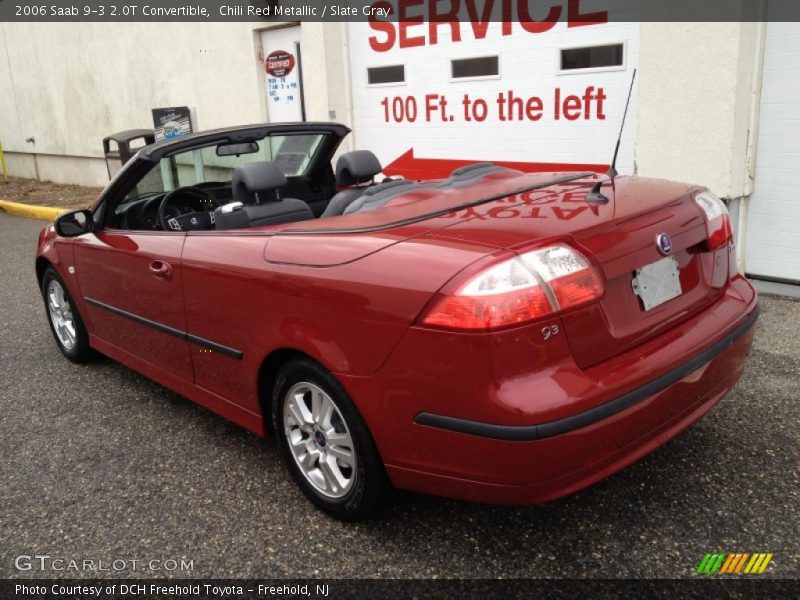 Chili Red Metallic / Slate Gray 2006 Saab 9-3 2.0T Convertible