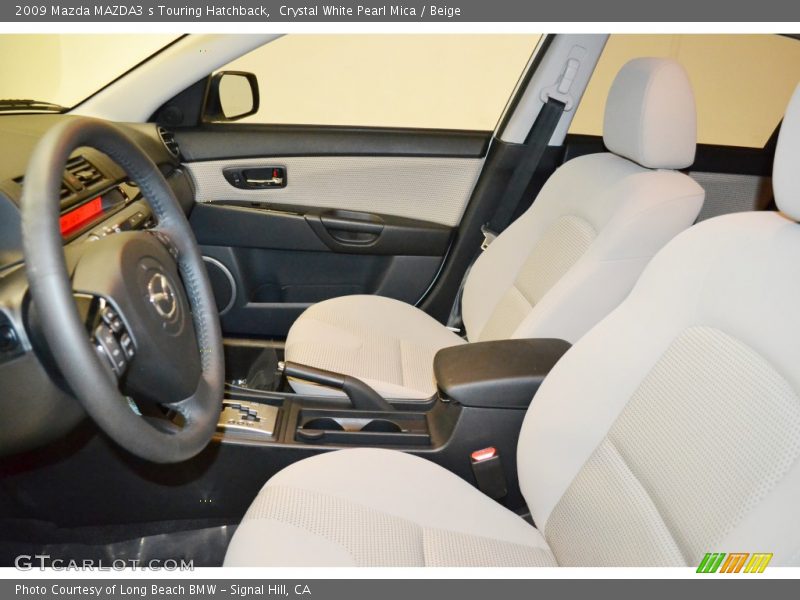 Crystal White Pearl Mica / Beige 2009 Mazda MAZDA3 s Touring Hatchback