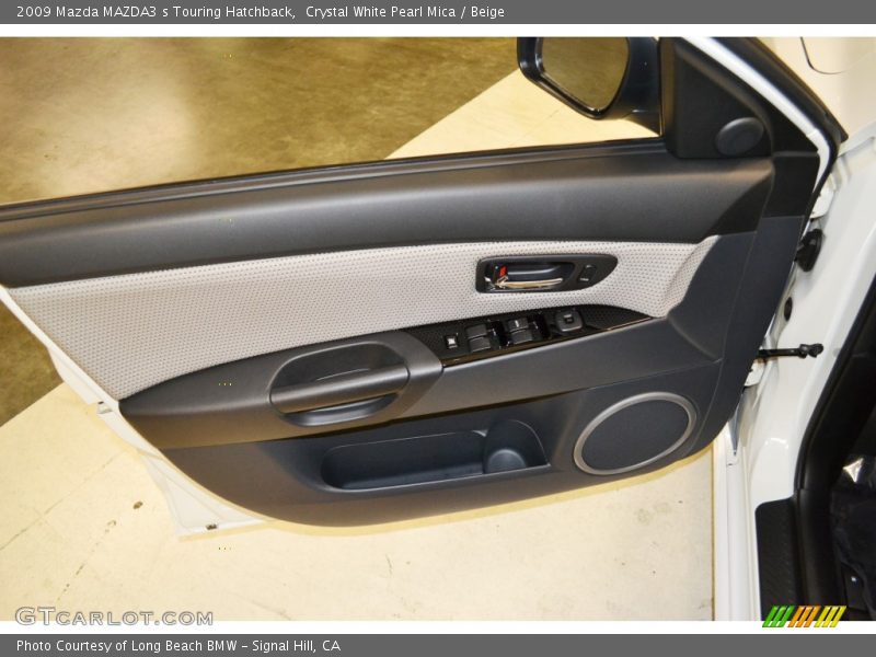 Crystal White Pearl Mica / Beige 2009 Mazda MAZDA3 s Touring Hatchback