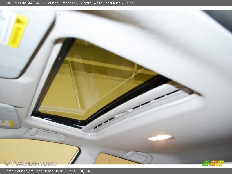 Crystal White Pearl Mica / Beige 2009 Mazda MAZDA3 s Touring Hatchback