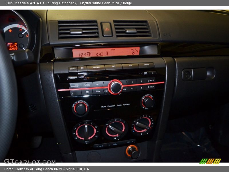 Crystal White Pearl Mica / Beige 2009 Mazda MAZDA3 s Touring Hatchback