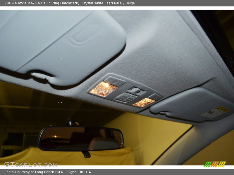 Crystal White Pearl Mica / Beige 2009 Mazda MAZDA3 s Touring Hatchback