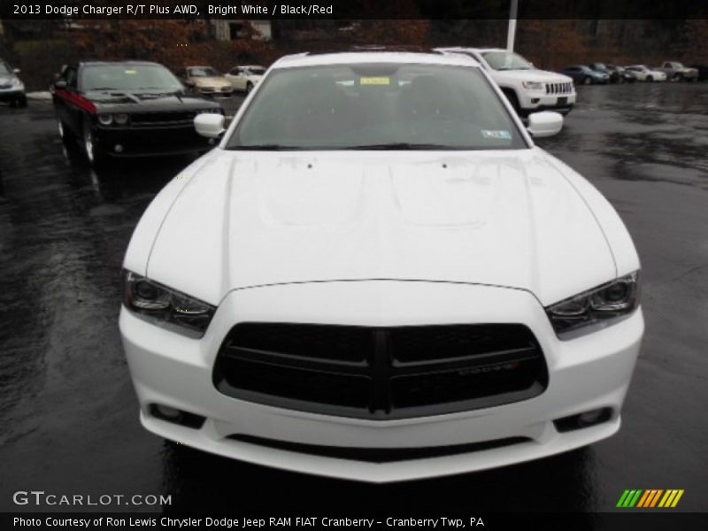 Bright White / Black/Red 2013 Dodge Charger R/T Plus AWD