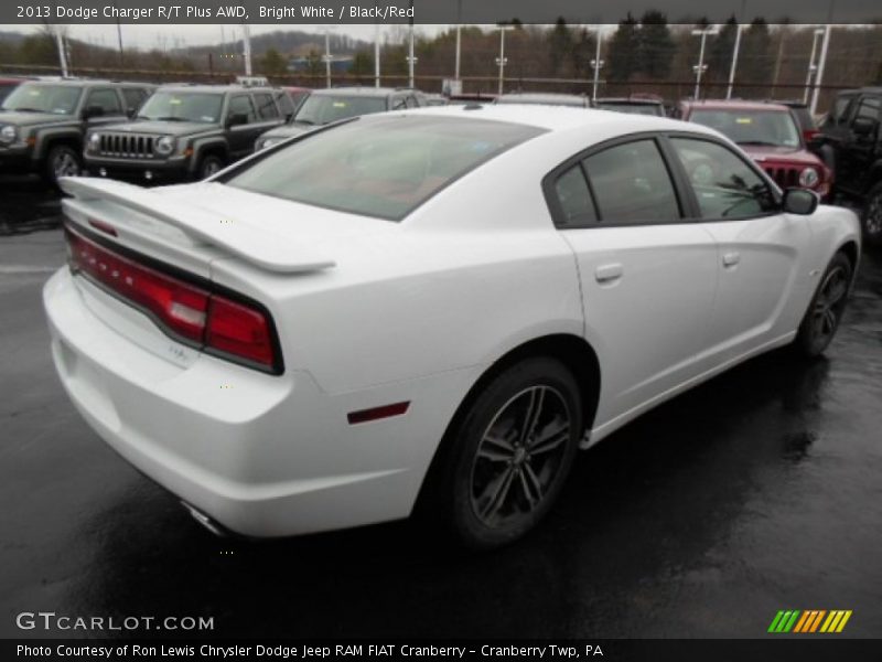 Bright White / Black/Red 2013 Dodge Charger R/T Plus AWD