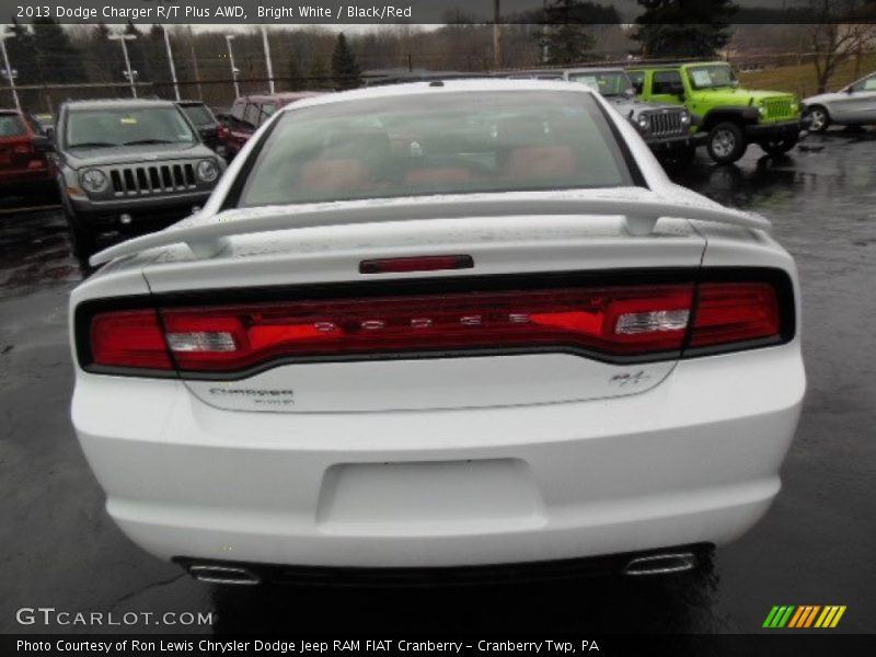 Bright White / Black/Red 2013 Dodge Charger R/T Plus AWD