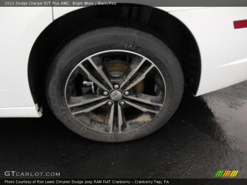Bright White / Black/Red 2013 Dodge Charger R/T Plus AWD