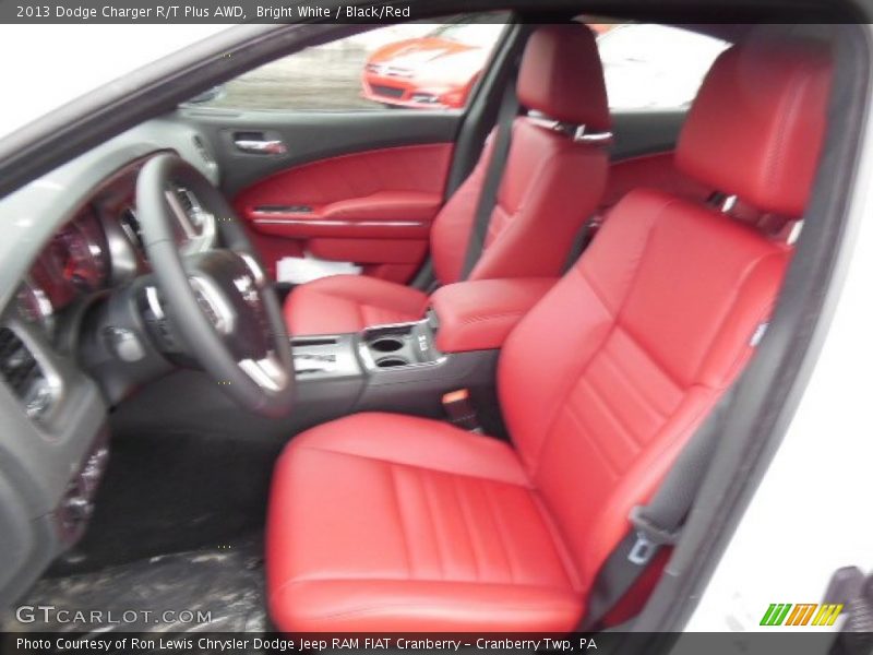 Bright White / Black/Red 2013 Dodge Charger R/T Plus AWD