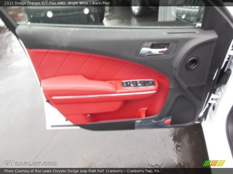 Bright White / Black/Red 2013 Dodge Charger R/T Plus AWD