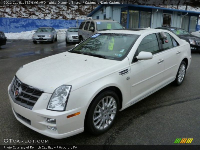 White Diamond Tricoat / Cashmere/Dark Cashmere 2011 Cadillac STS 4 V6 AWD