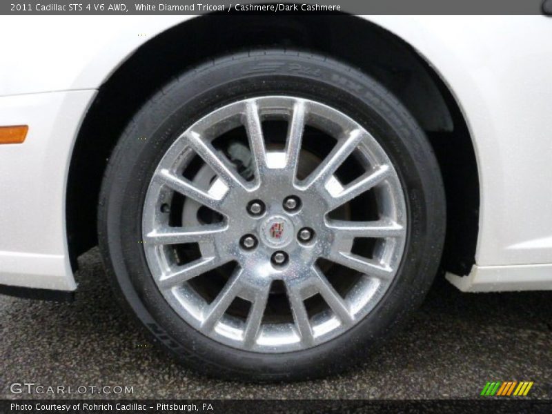 White Diamond Tricoat / Cashmere/Dark Cashmere 2011 Cadillac STS 4 V6 AWD