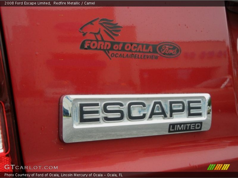 Redfire Metallic / Camel 2008 Ford Escape Limited