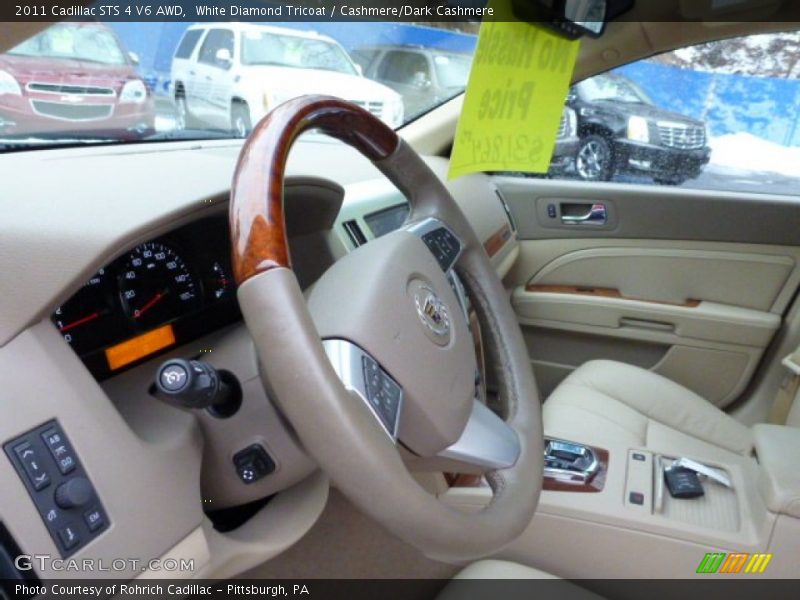White Diamond Tricoat / Cashmere/Dark Cashmere 2011 Cadillac STS 4 V6 AWD