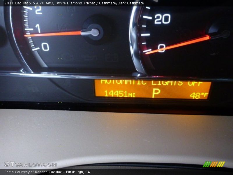 White Diamond Tricoat / Cashmere/Dark Cashmere 2011 Cadillac STS 4 V6 AWD