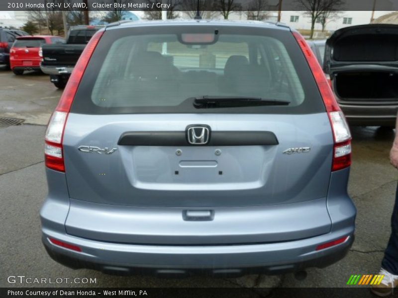 Glacier Blue Metallic / Gray 2010 Honda CR-V LX AWD