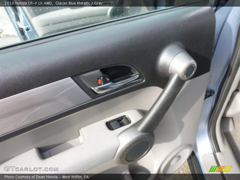 Glacier Blue Metallic / Gray 2010 Honda CR-V LX AWD