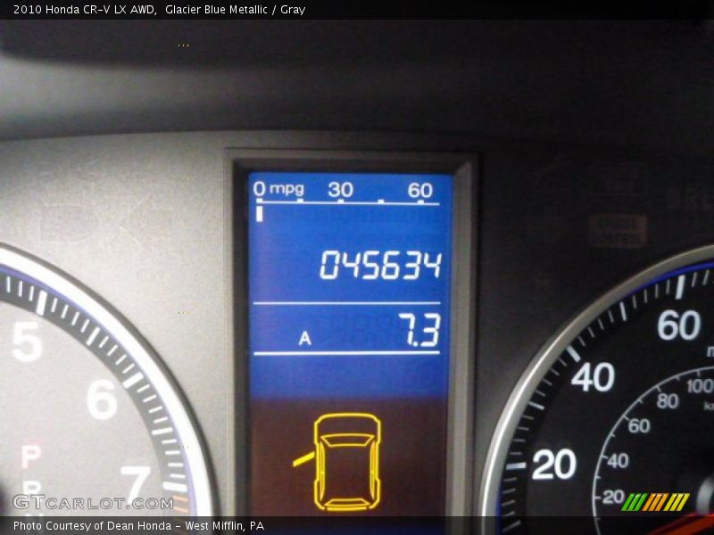 Glacier Blue Metallic / Gray 2010 Honda CR-V LX AWD