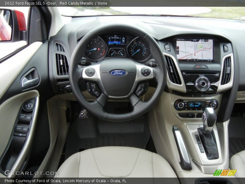 Red Candy Metallic / Stone 2012 Ford Focus SEL 5-Door