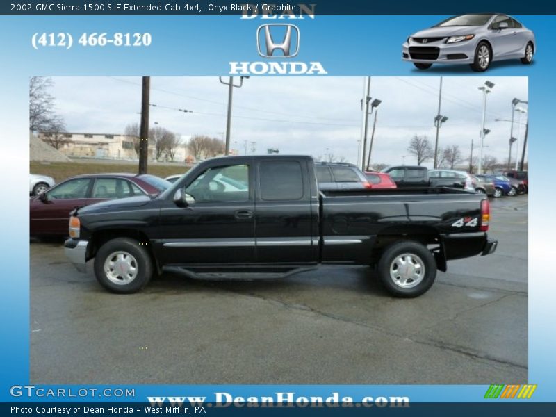 Onyx Black / Graphite 2002 GMC Sierra 1500 SLE Extended Cab 4x4