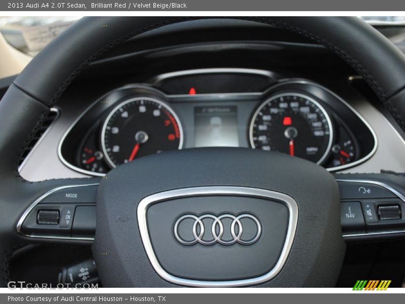 Brilliant Red / Velvet Beige/Black 2013 Audi A4 2.0T Sedan