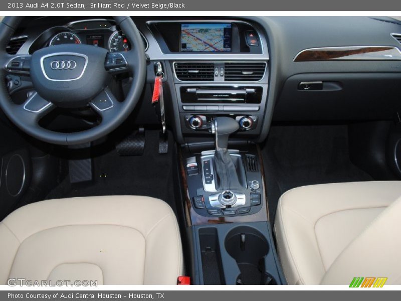 Brilliant Red / Velvet Beige/Black 2013 Audi A4 2.0T Sedan