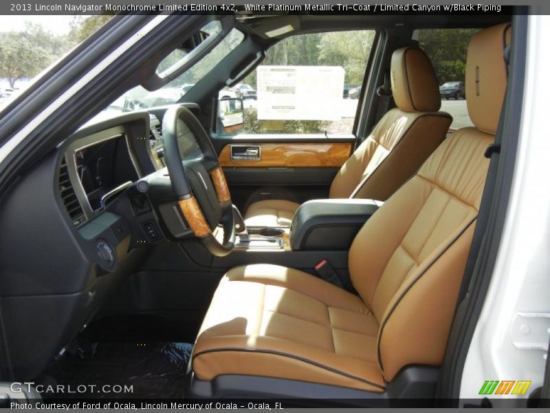 White Platinum Metallic Tri-Coat / Limited Canyon w/Black Piping 2013 Lincoln Navigator Monochrome Limited Edition 4x2