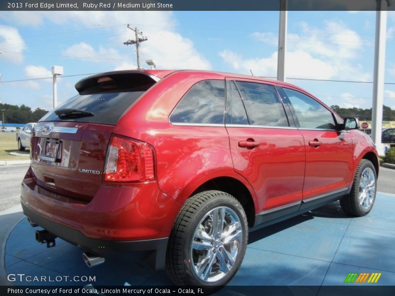 Ruby Red / Medium Light Stone 2013 Ford Edge Limited