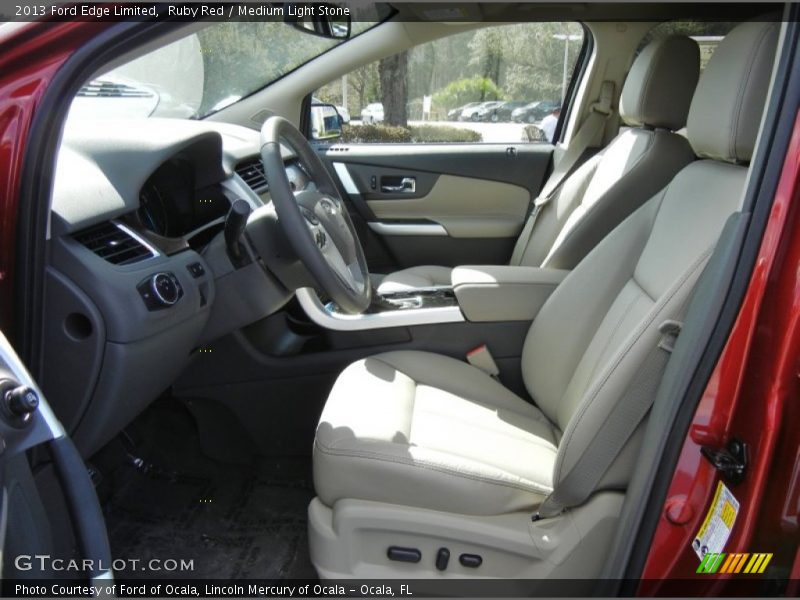 Ruby Red / Medium Light Stone 2013 Ford Edge Limited