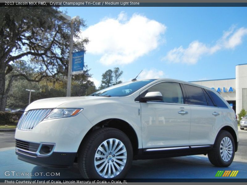 Crystal Champagne Tri-Coat / Medium Light Stone 2013 Lincoln MKX FWD