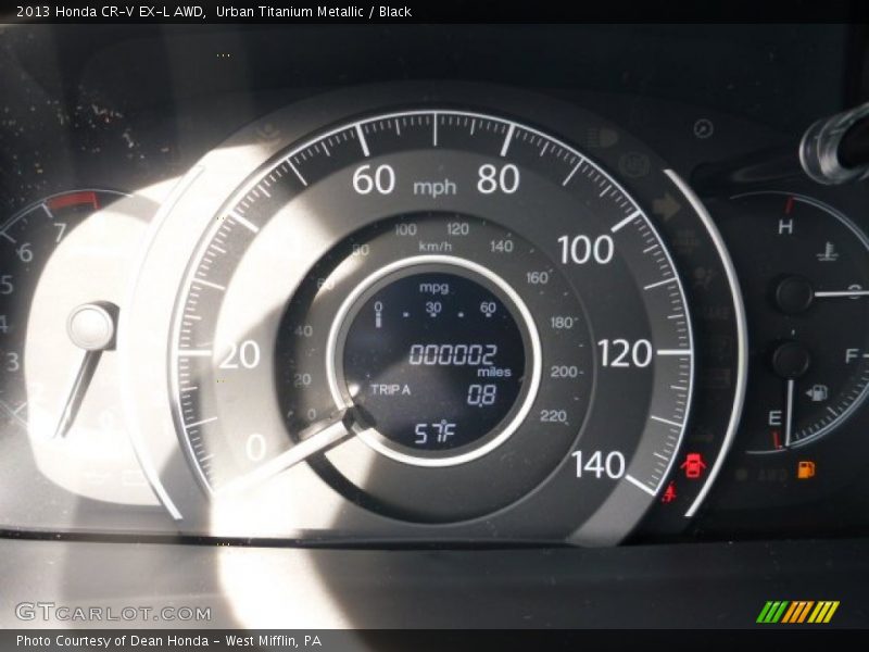 Urban Titanium Metallic / Black 2013 Honda CR-V EX-L AWD