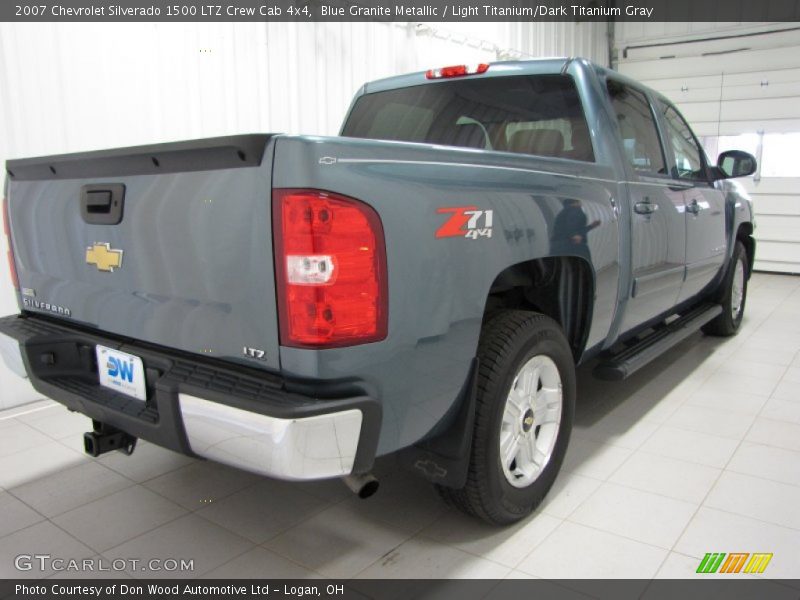 Blue Granite Metallic / Light Titanium/Dark Titanium Gray 2007 Chevrolet Silverado 1500 LTZ Crew Cab 4x4