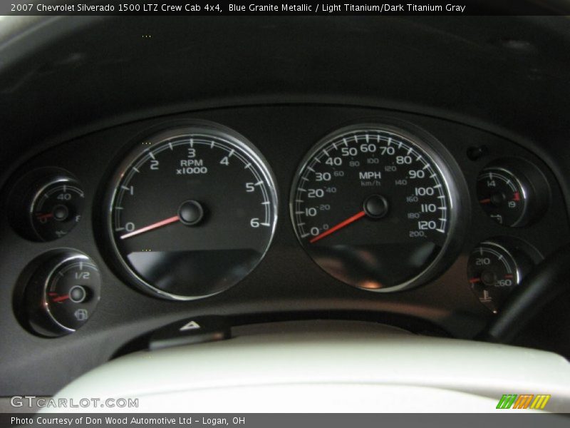 Blue Granite Metallic / Light Titanium/Dark Titanium Gray 2007 Chevrolet Silverado 1500 LTZ Crew Cab 4x4