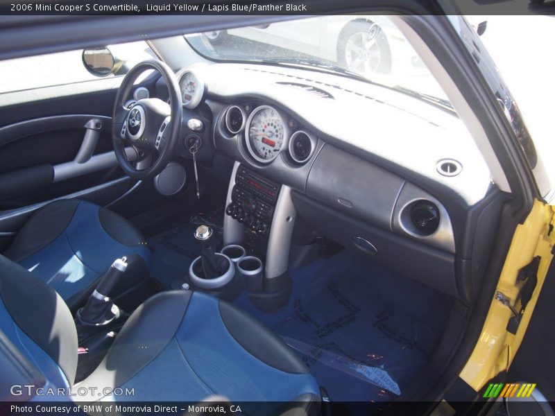 Liquid Yellow / Lapis Blue/Panther Black 2006 Mini Cooper S Convertible